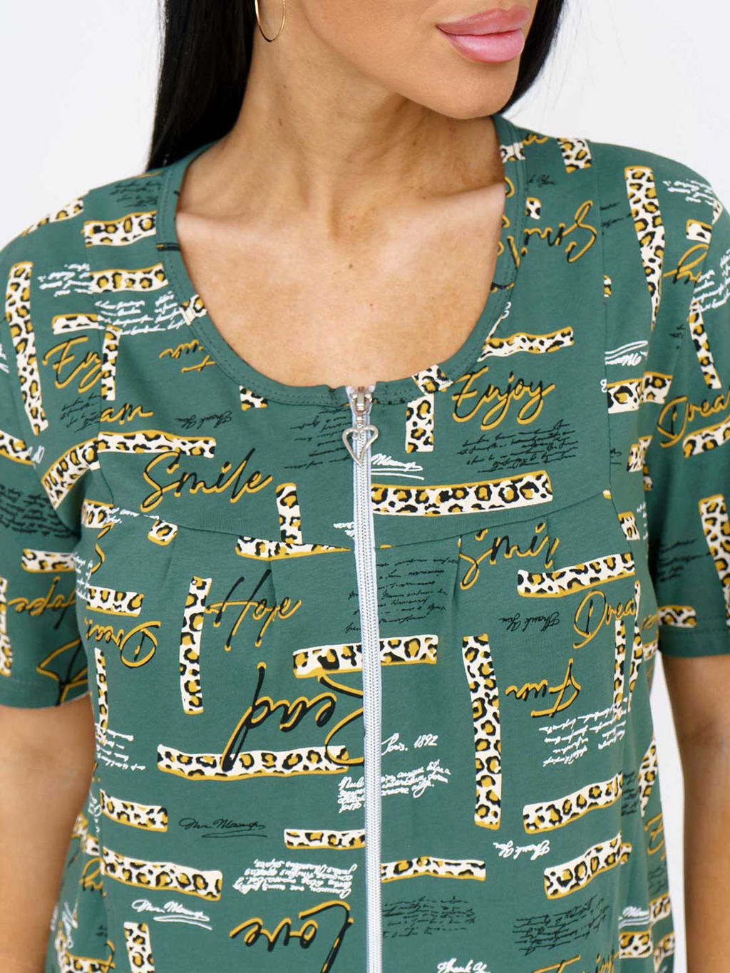 Халат женский, цвет хаки