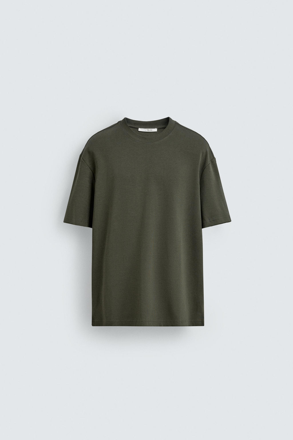 CAMISETA RELAXED FIT INTERLOCK /04 / Khaki oscuro - Zara фото 6