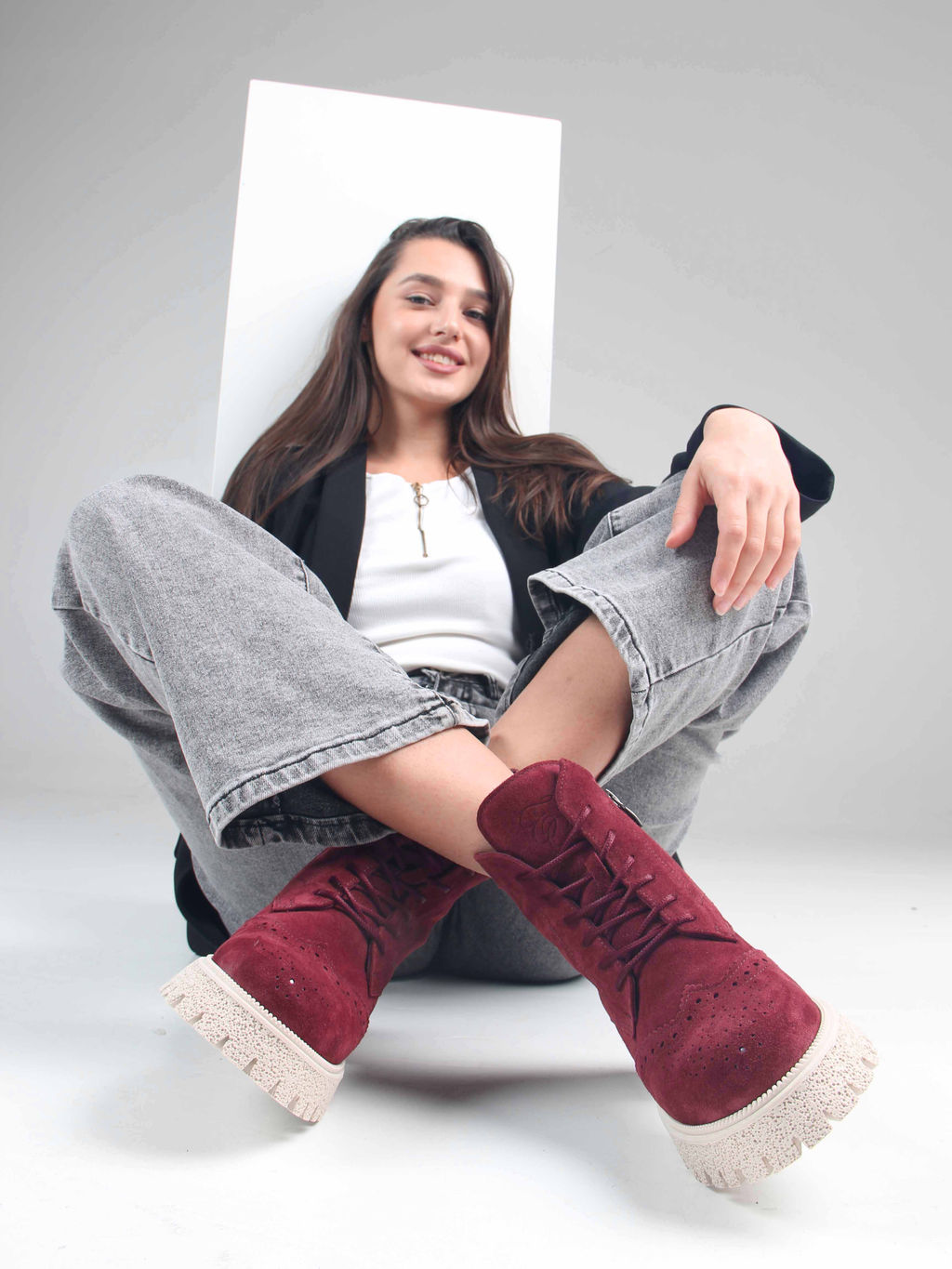 Ботинки EDART 338.1541 be. бордо замша/шерсть - Ed'art фото 9