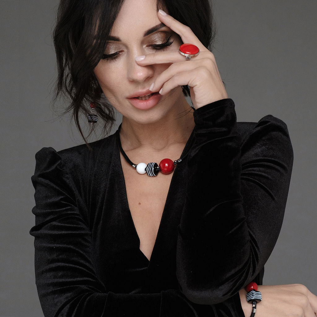 Серьги из муранского стекла CHERRY & CHOCOLATE LS3267