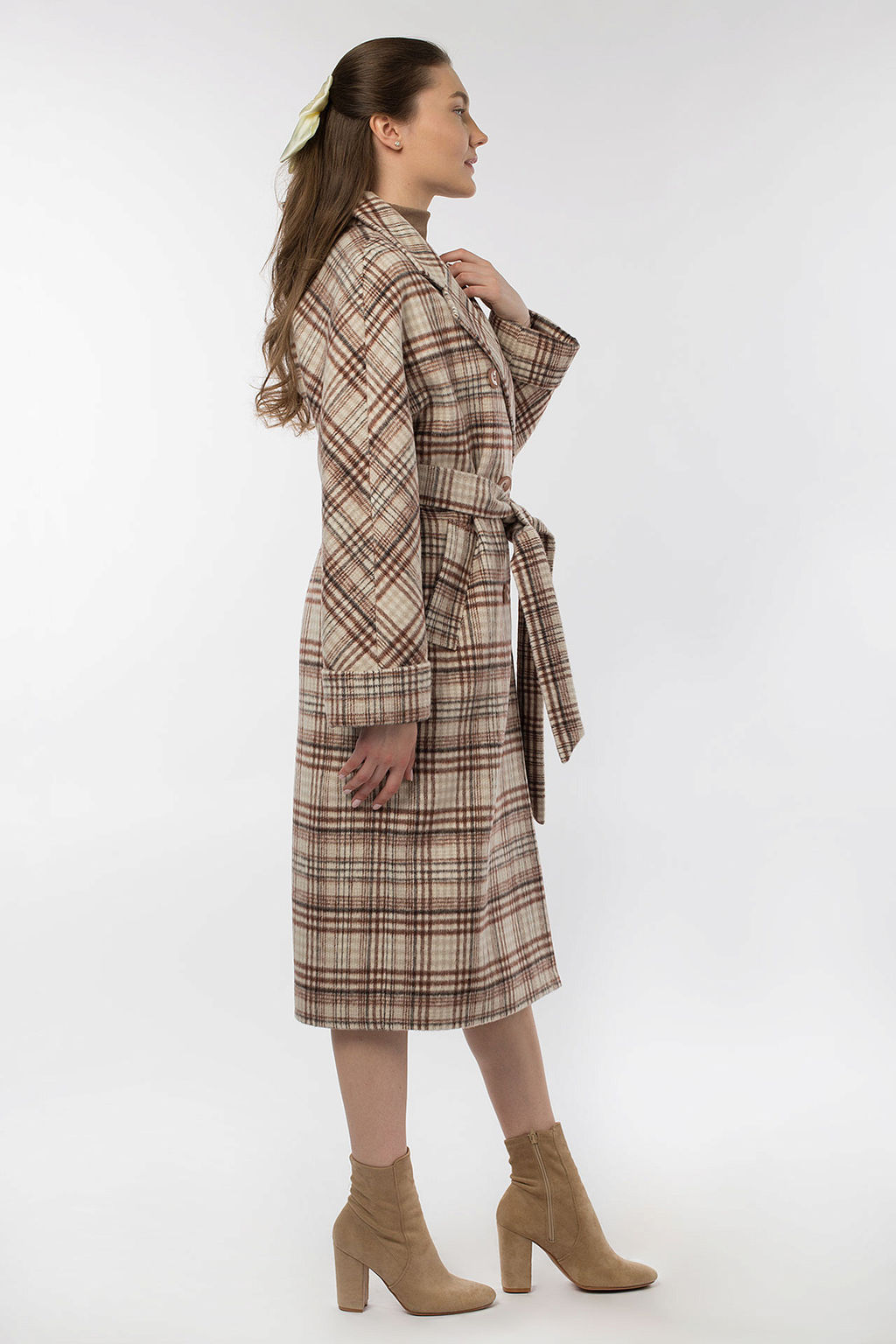 Пальто женское демисезонное (пояс) - El podio фото 2