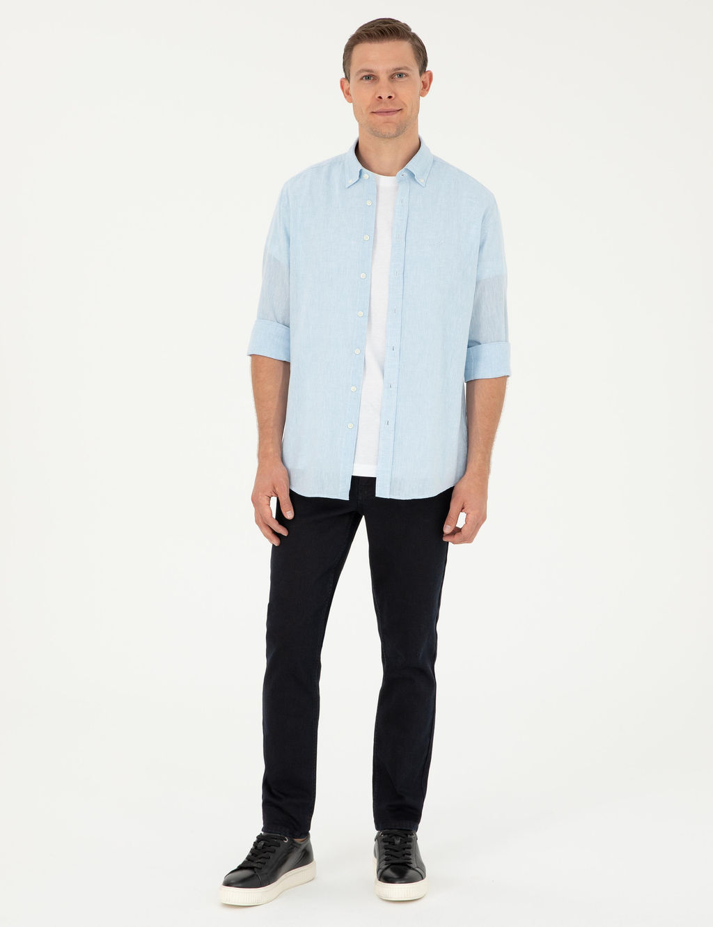 Koyu Lacivert Slim Fit Pamuklu Jean Pantolon