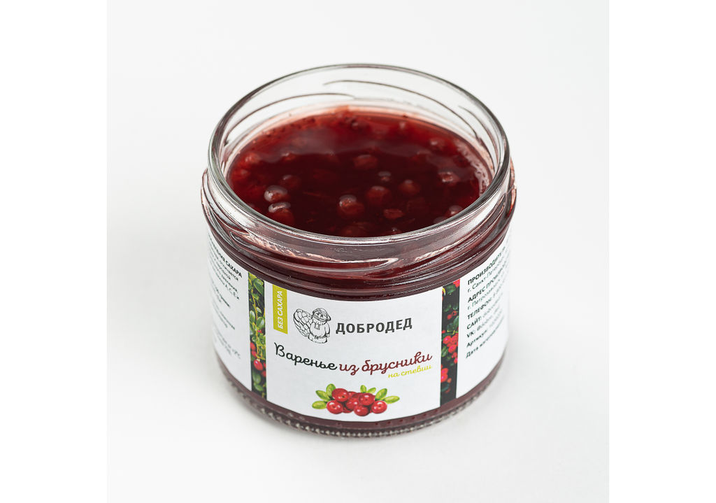 Варенье из брусники без сахара 265 г