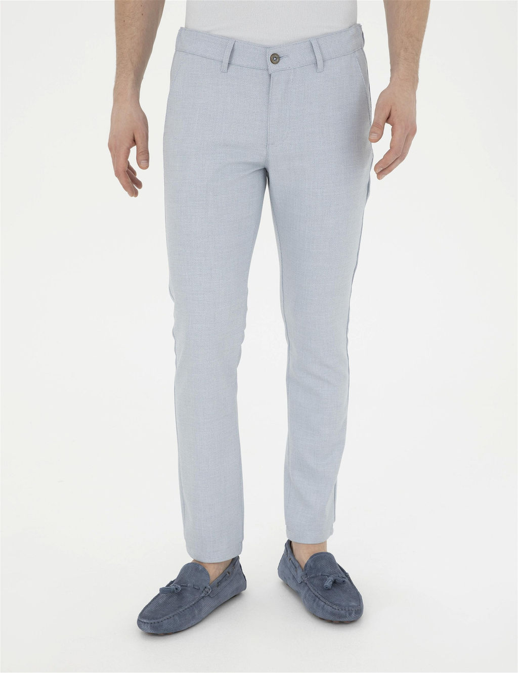 A__k Mavi Slim Fit Kanvas Pantolon - Pierre cardin фото 2