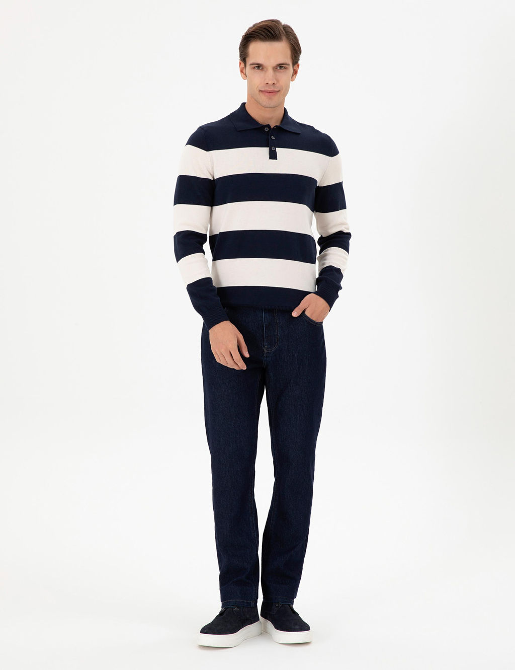 Erkek Lacivert Kazak