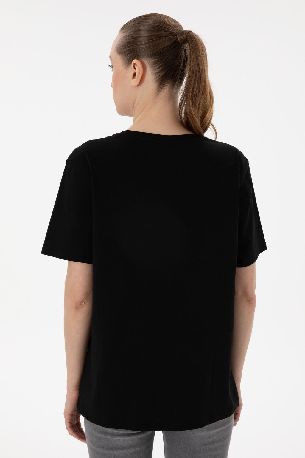 Kad_n Siyah Basic Ti__rt Sepette S_rpriz _ndirim - U.s. polo assn фото 5