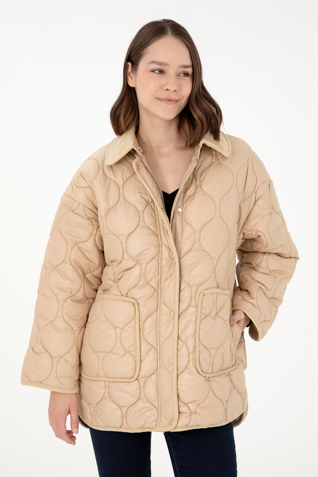 Женское песочное пальто - U.s. polo assn фото 3