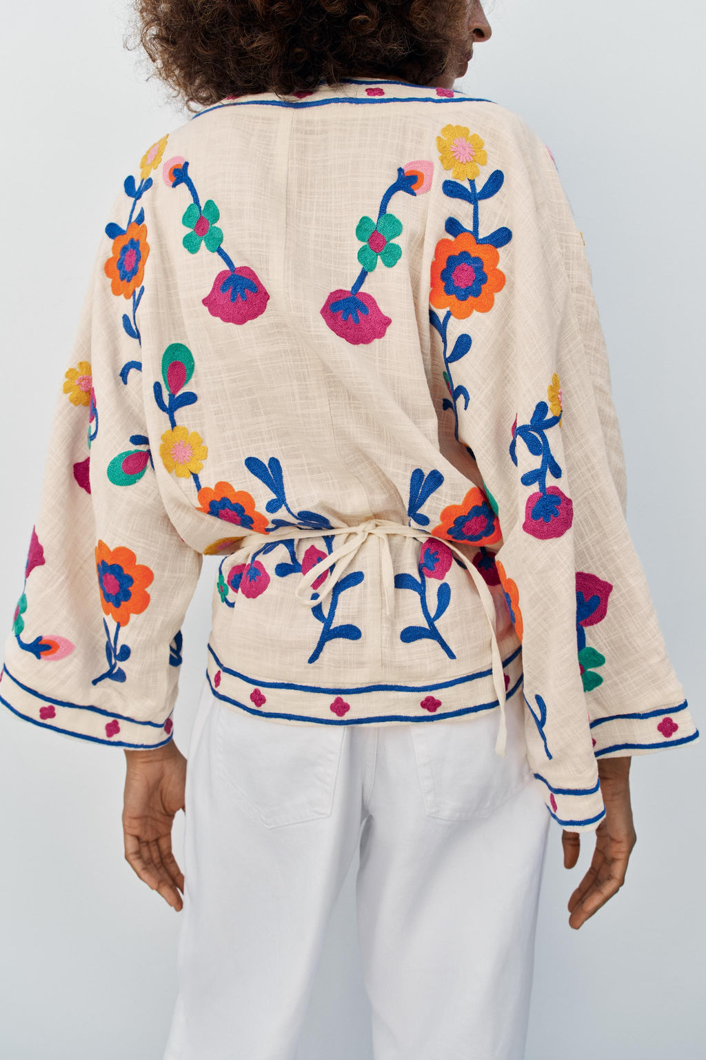 KIMONO BORDADOS FLORES / Crudo - Zara фото 5