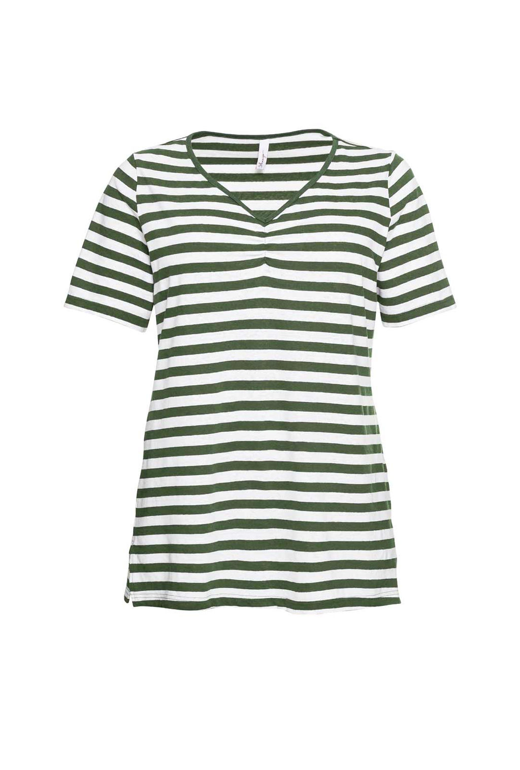 Блузка, темно-оливковая-экрю - Sheego фото 2