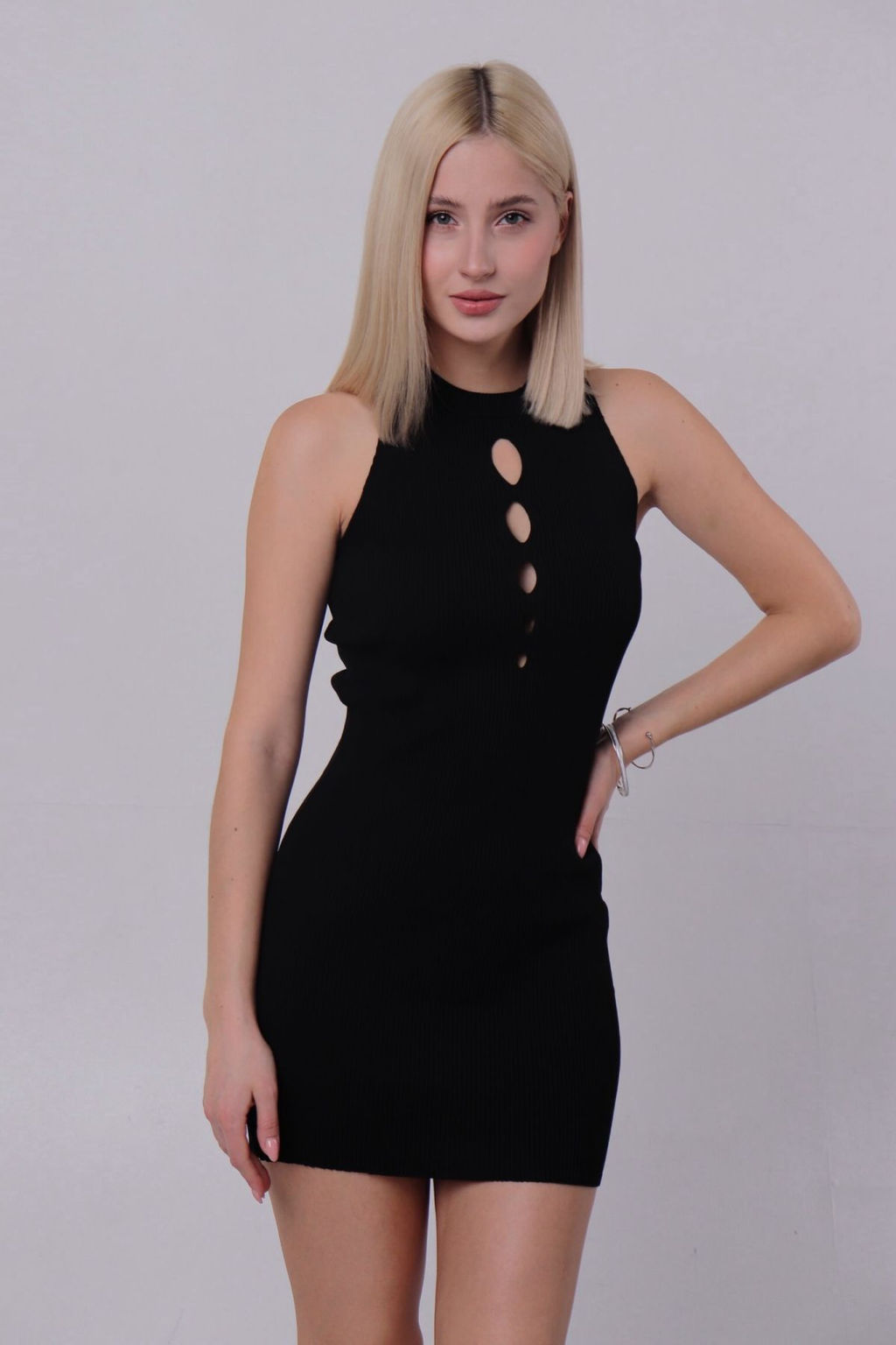 Мини-платье чёрное - Martichelli фото 9