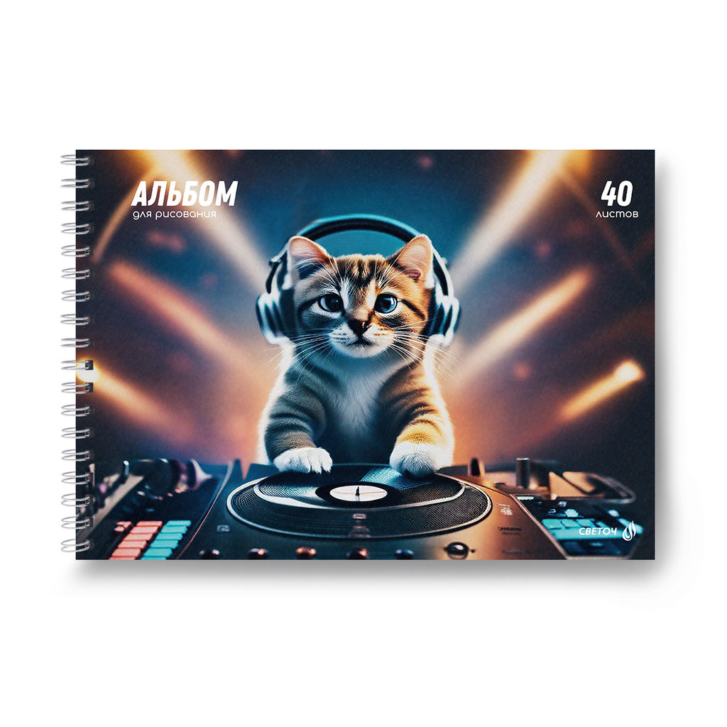 Светоч А232 Альбом для рисования, выбор.лак. 100 г/м2 A4 29.5 х 21 см 5 шт. на гребне 40 л. 01618 МИКС Движение - жизнь