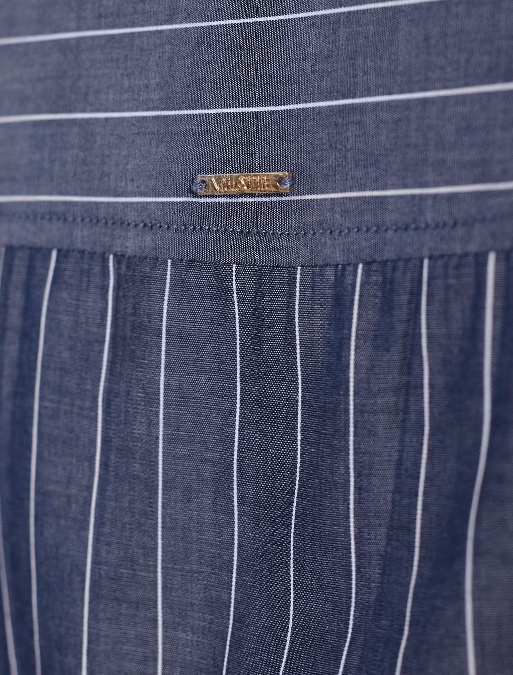 Блузка свободного силуэта в полоску из 100 % хлопка - Vilatte фото 4