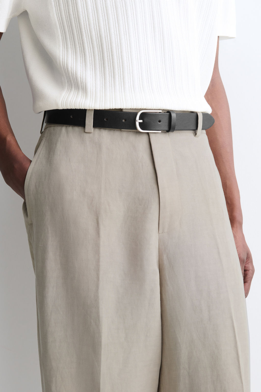 PANTAL?N DE LINO RELAXED FIT STRAIGHT LEG - H&m фото 5