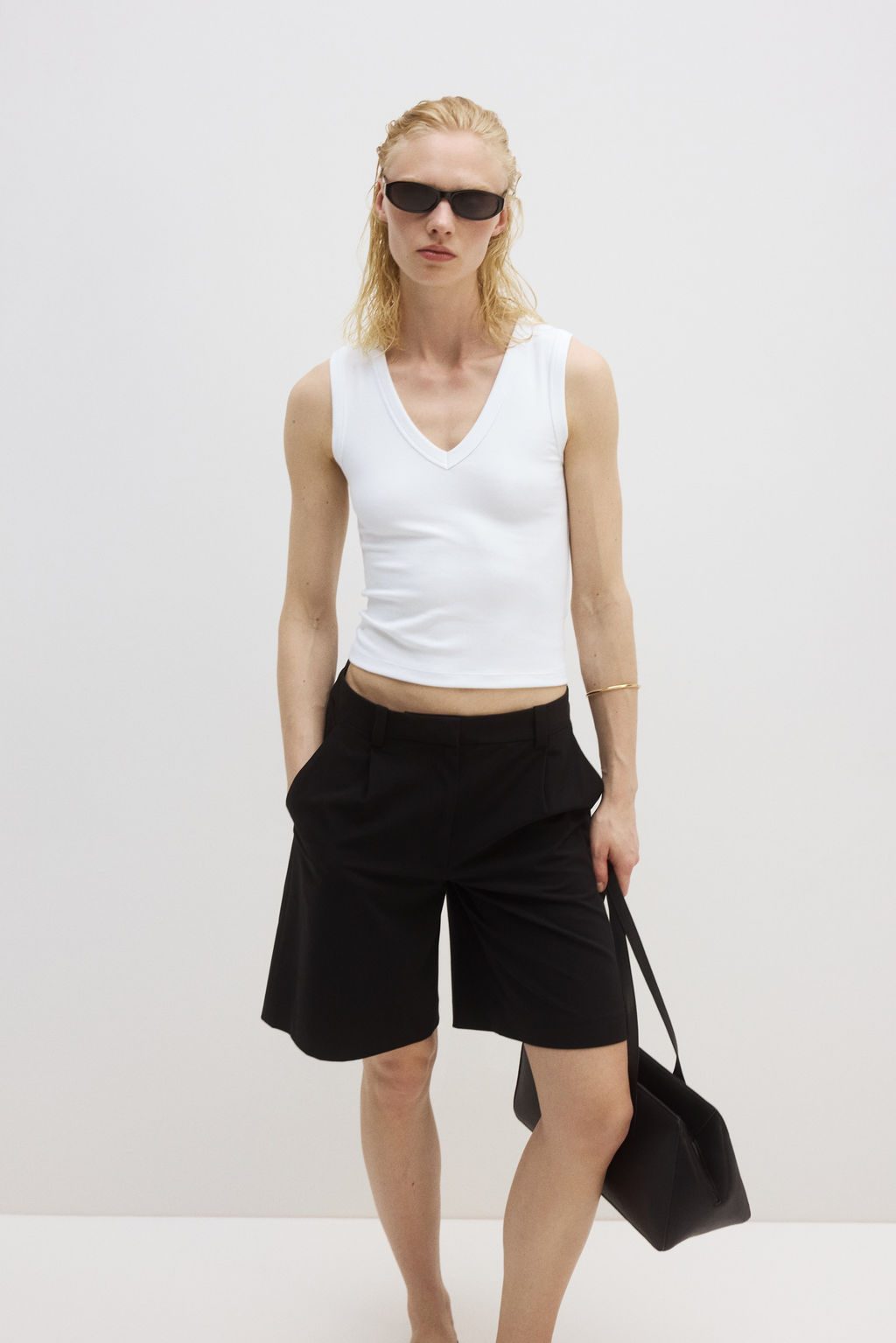 Camiseta acanalada sin mangas Cooling Slim Fit - H&m фото 6