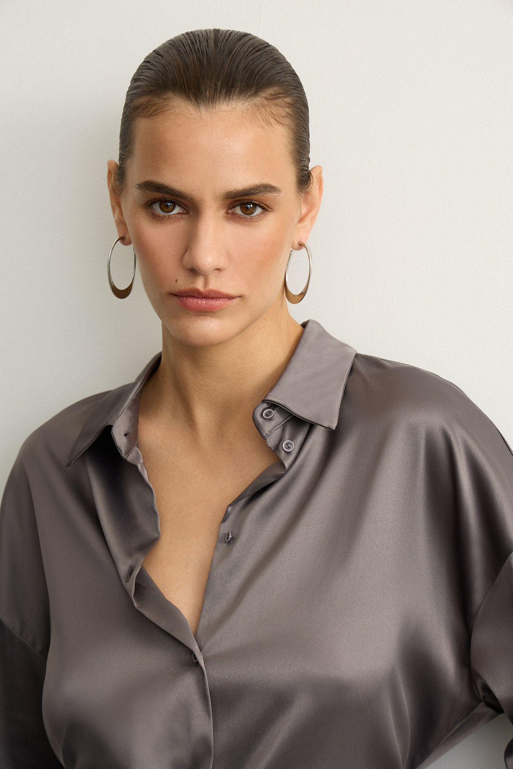 Рубашка из сатина с завязками - Mollis фото 3