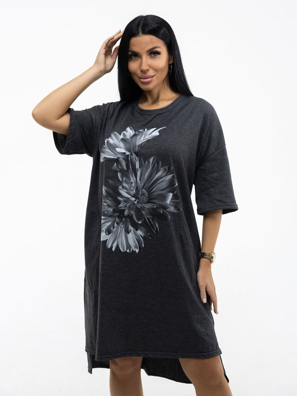 Туника женская, цвет серый