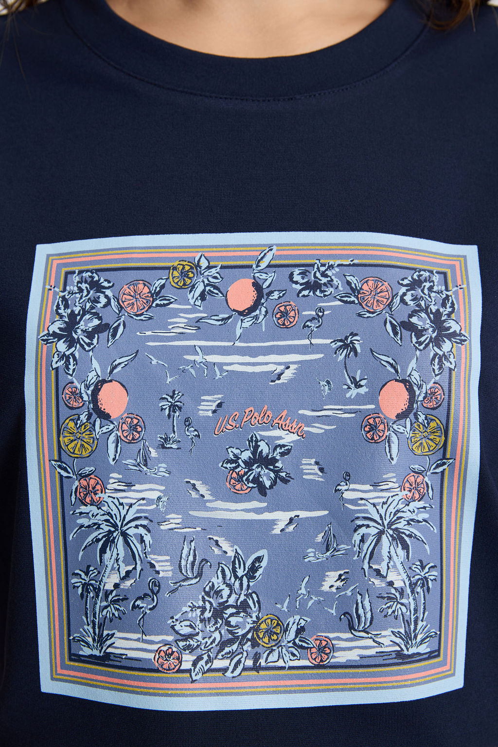 Kad_n Lacivert Bisiklet Yaka Ti__rt - U.s. polo assn фото 6