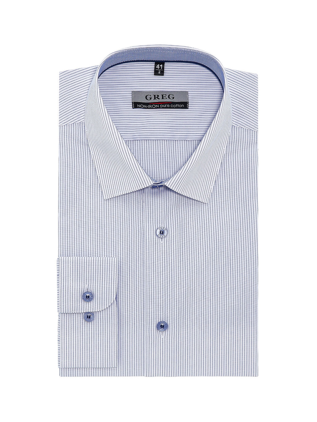 Сорочка мужская длинный рукав GREG 121/231/2232/Z/1p  фото 2