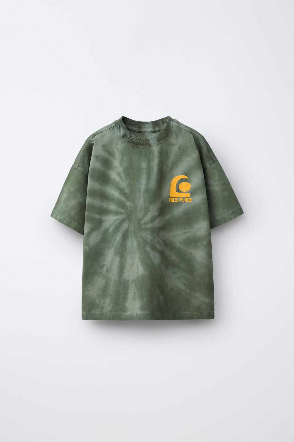 CAMISETA FELPA TIE DYE ESTAMPADO / Verde