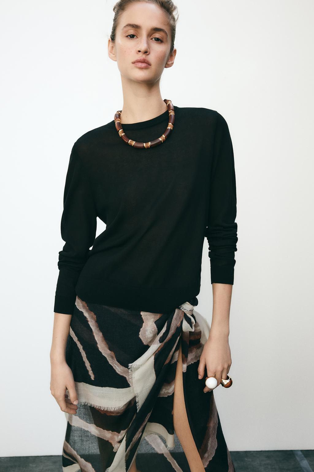 BASIC PLAIN KNIT SWEATER - Zara фото 14