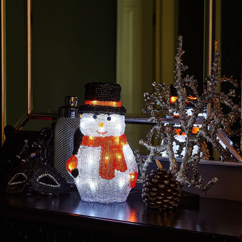 ULD-M1827-030/STA WHITE IP20 SNOWMAN-3 Фигура светодиодная Снеговик-3, 18*28см, 30 светодиодов. Белый свет. Провод прозрачный. TM Uniel - Volpe фото 5