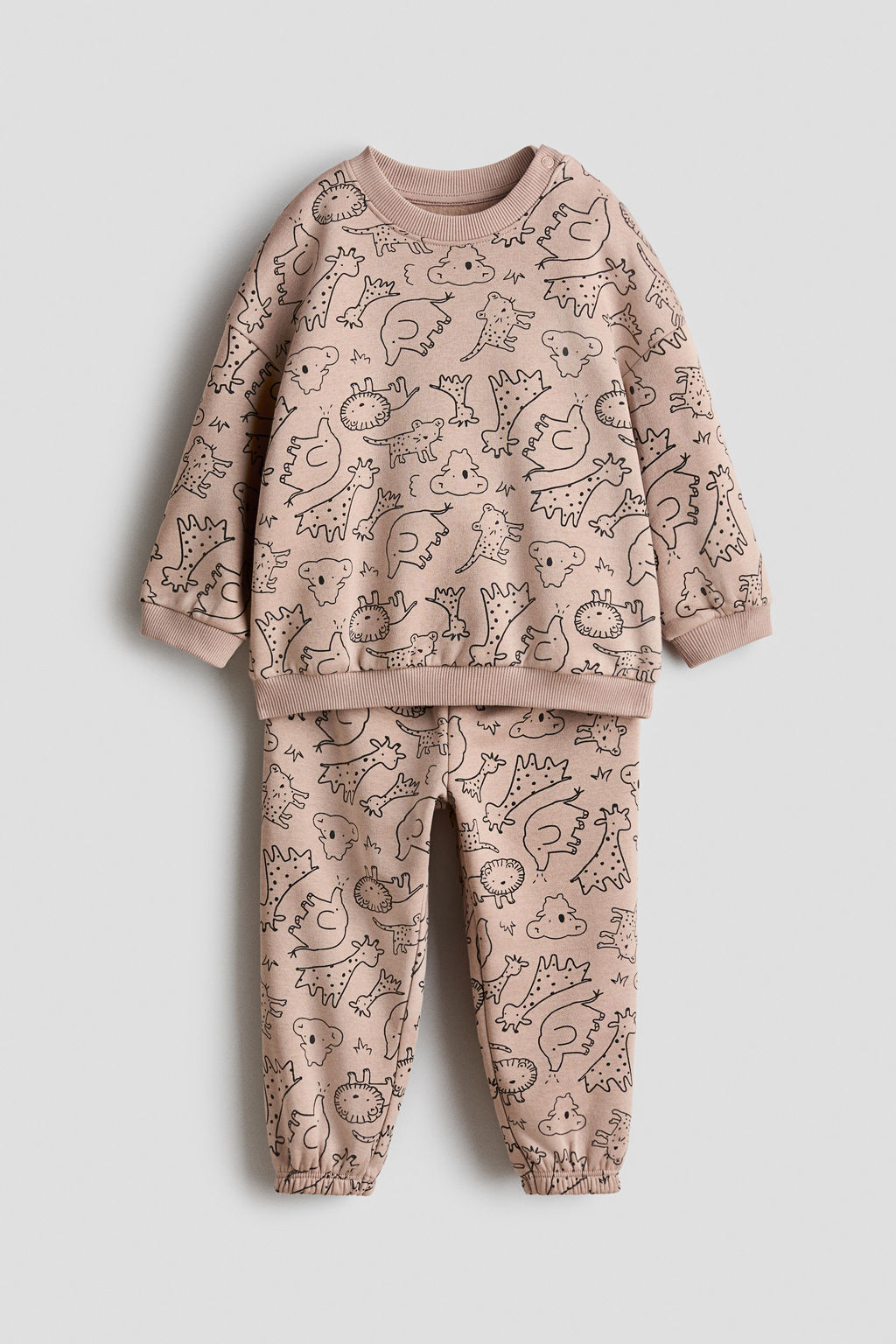 Conjunto estampado de 2 piezas en tejido sudadera