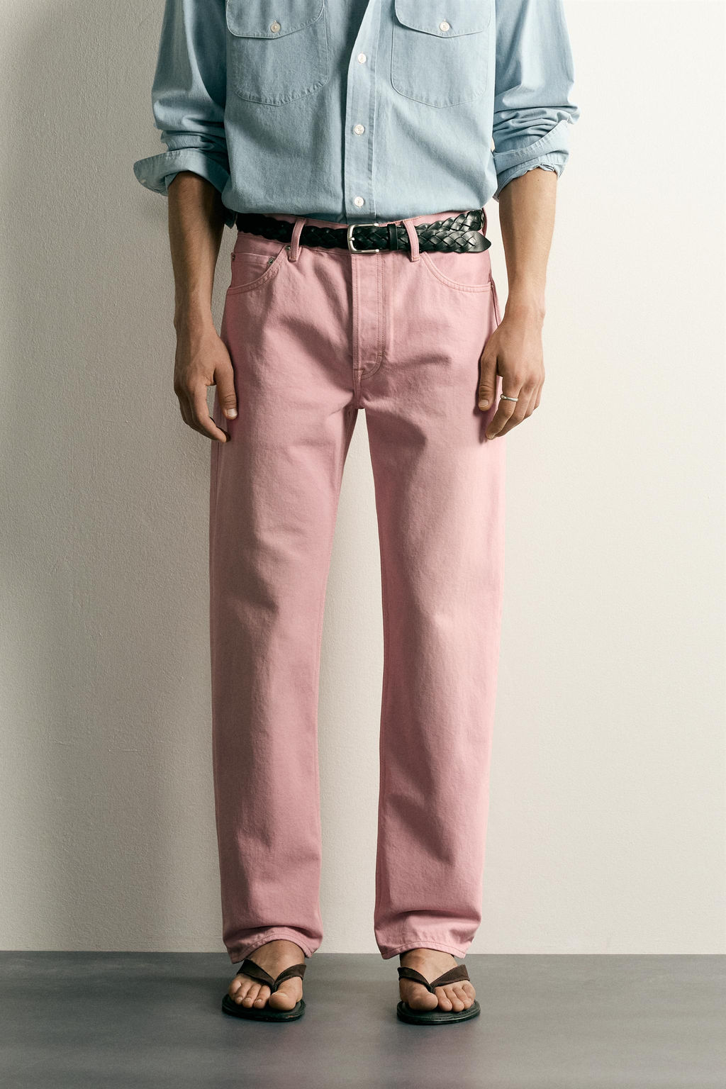 JEANS STRAIGHT FIT / Rosa claro - Zara фото 2
