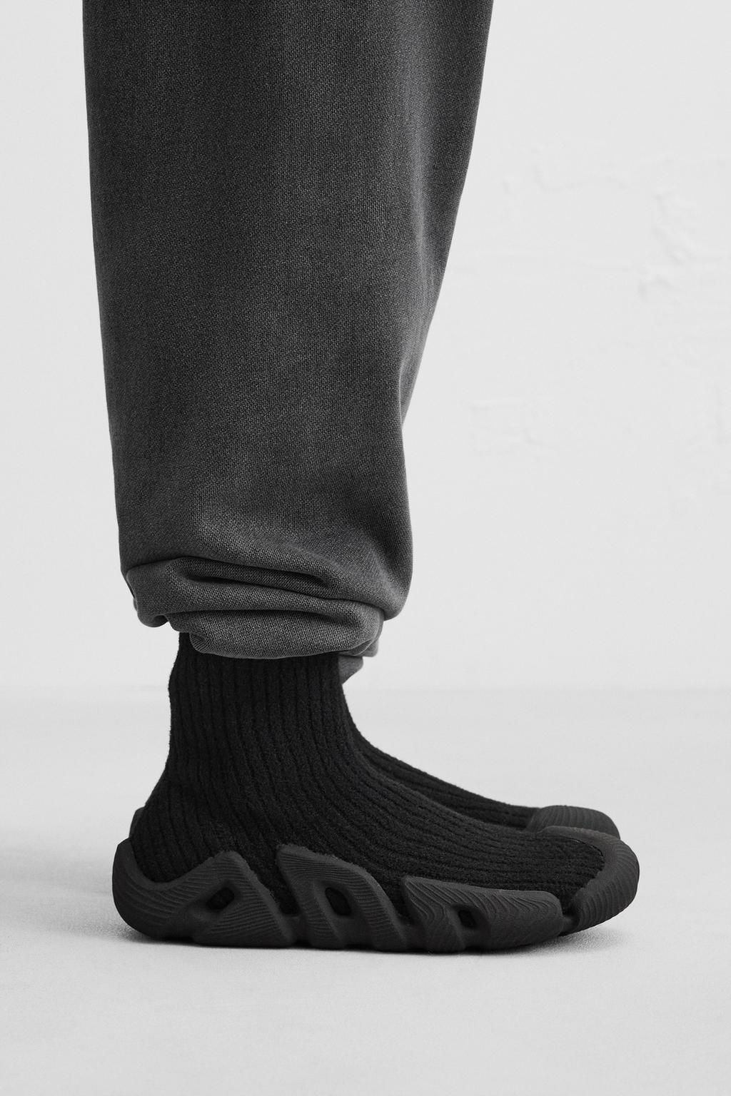 KNITTED HIGH-TOP TRAINERS - Zara фото 3