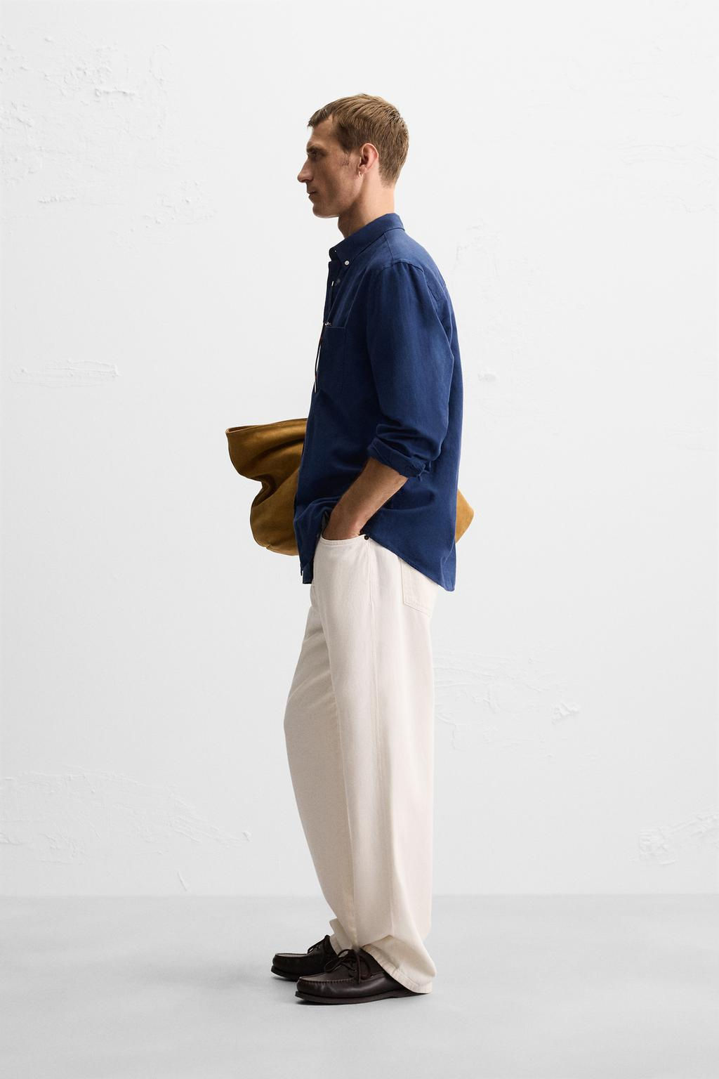 COTTON - LINEN SHIRT - Zara фото 14
