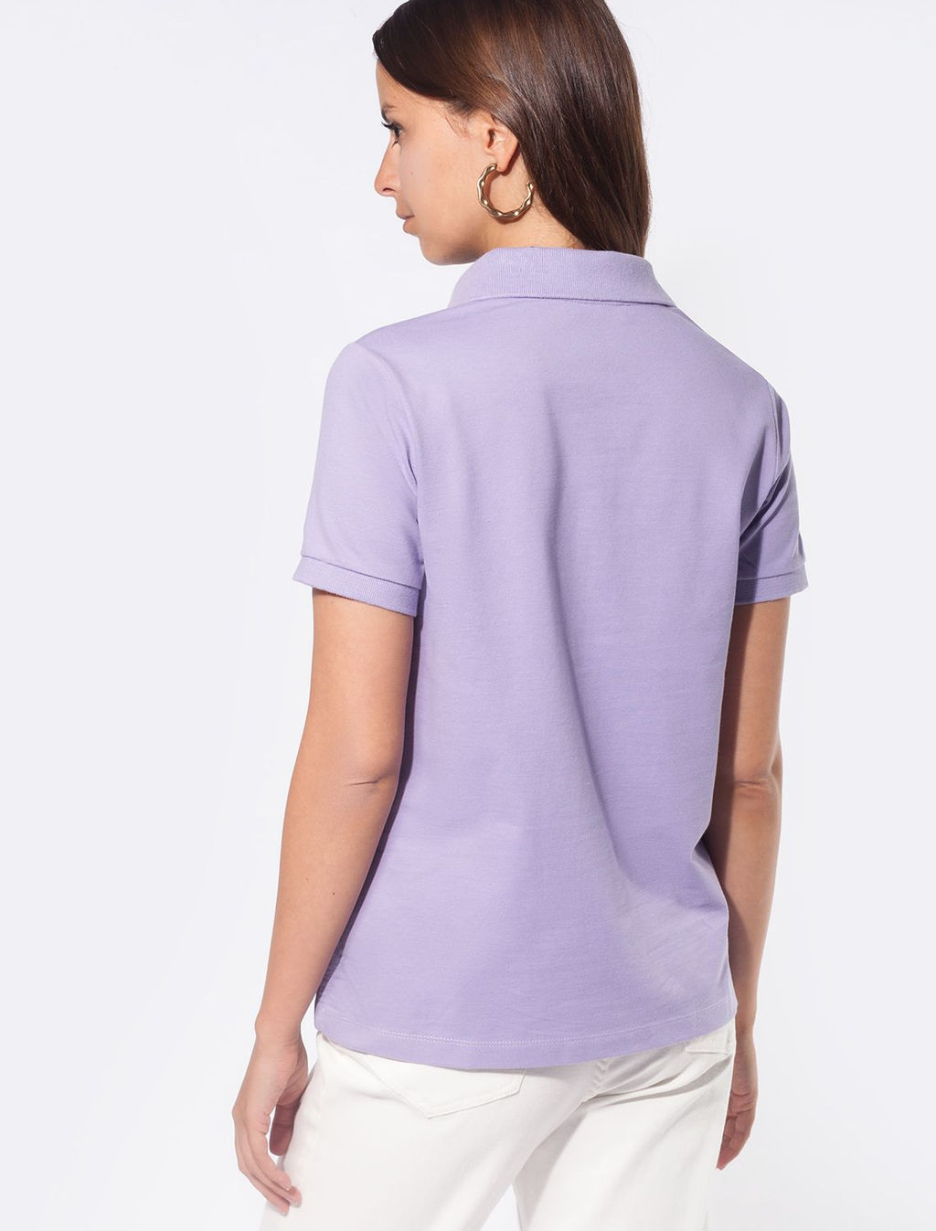 Футболка-поло из трикотажа пике с эластаном. - Vilatte фото 4