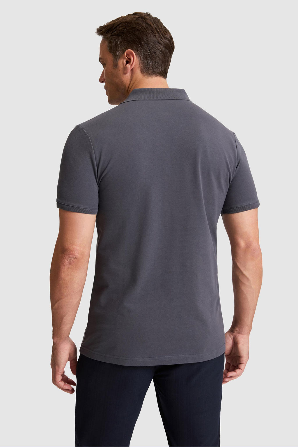 Erkek Antrasit Regular Fit Polo Yaka Basic Ti__rt