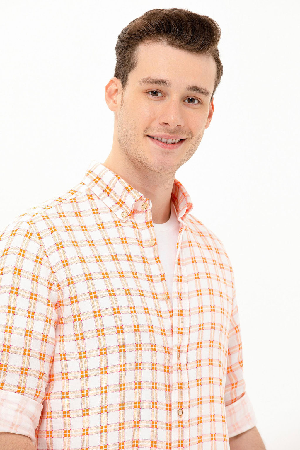 U. S. Polo Assn Мужская клетчатая рубашка в клетку - U.s. polo assn фото 3