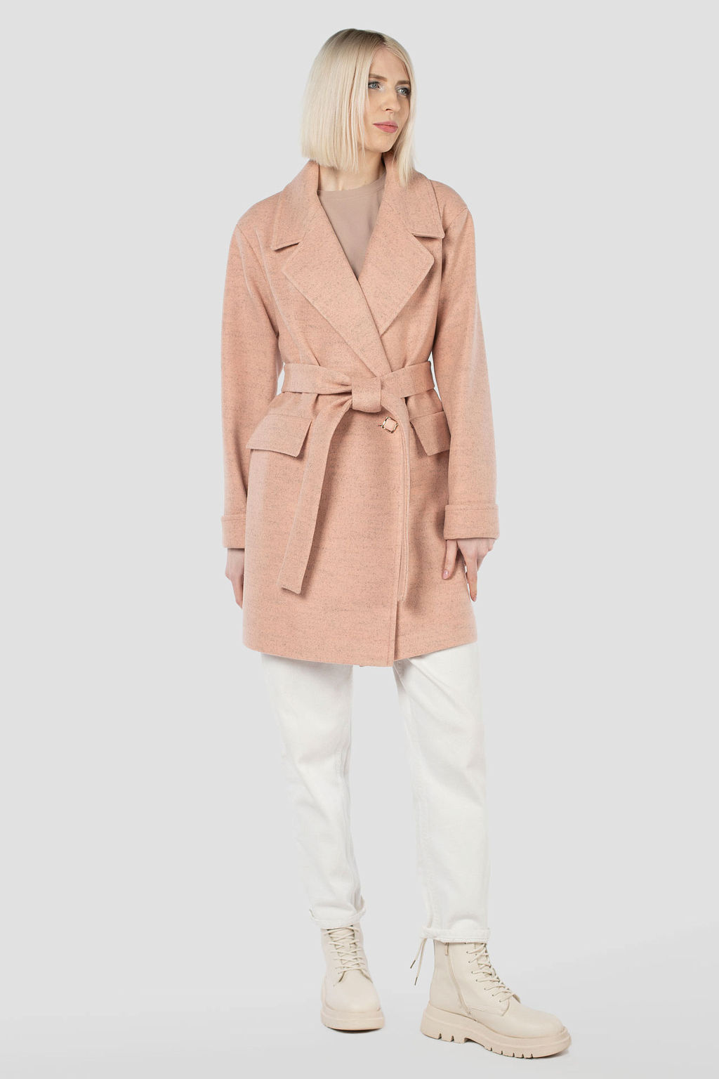 Пальто женское демисезонное (пояс) - El podio фото 13