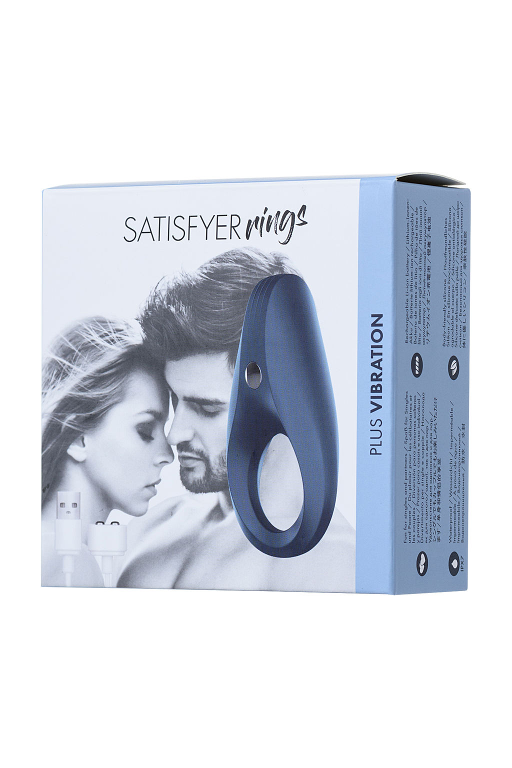 Эрекционное кольцо на пенис Satisfyer Rocket Ring, силикон, синий 7,5 см.