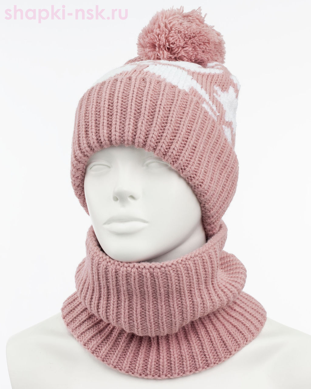 Q 201 D 201 Комплект флис (колпак+снуд) (52-54)