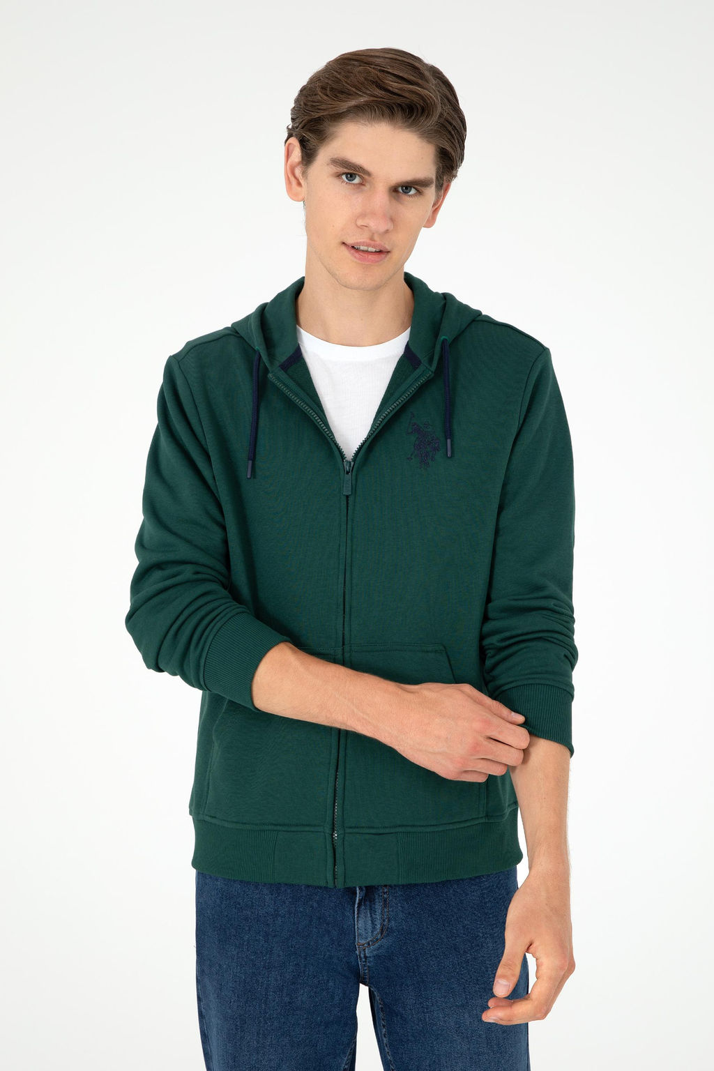 Мужской темно-зеленый свитшот - U.s. polo assn фото 3