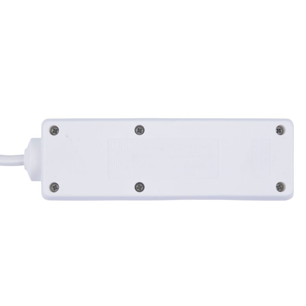 S-GCU2-5B WHITE Удлинитель серии Ultra, шнур 5м., 2 гнезда, 16A, с/з. Белый. TM Uniel