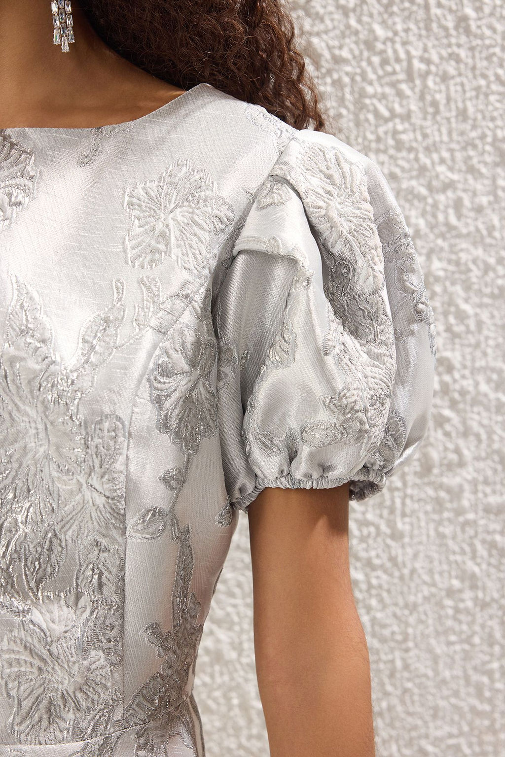 Trendyolmilla Ac?k Mavi A-Kesim Jakarl? Dokuma Midi S?k Abiye Gece Mezuniyet Elbisesi TPRSS25EL00202  фото 4