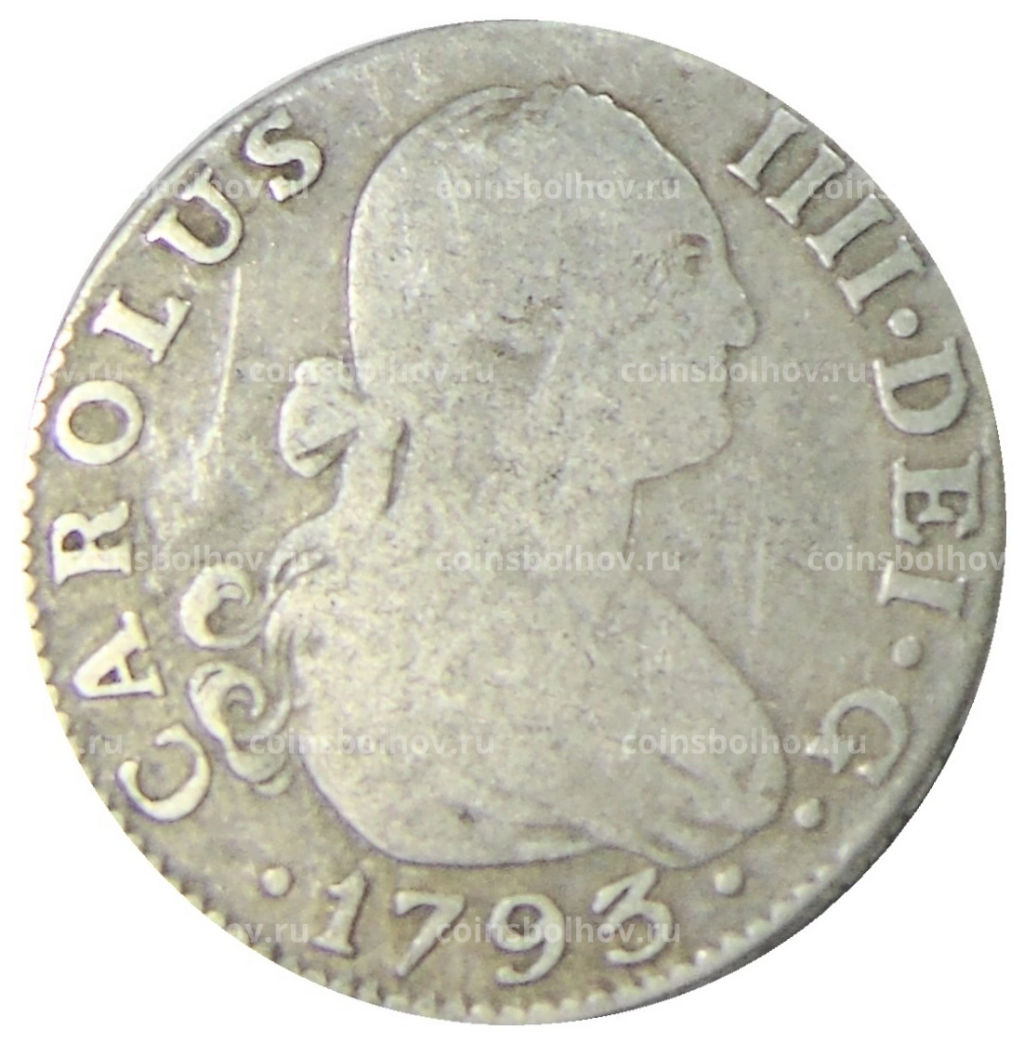 2 реала 1793 года Испания