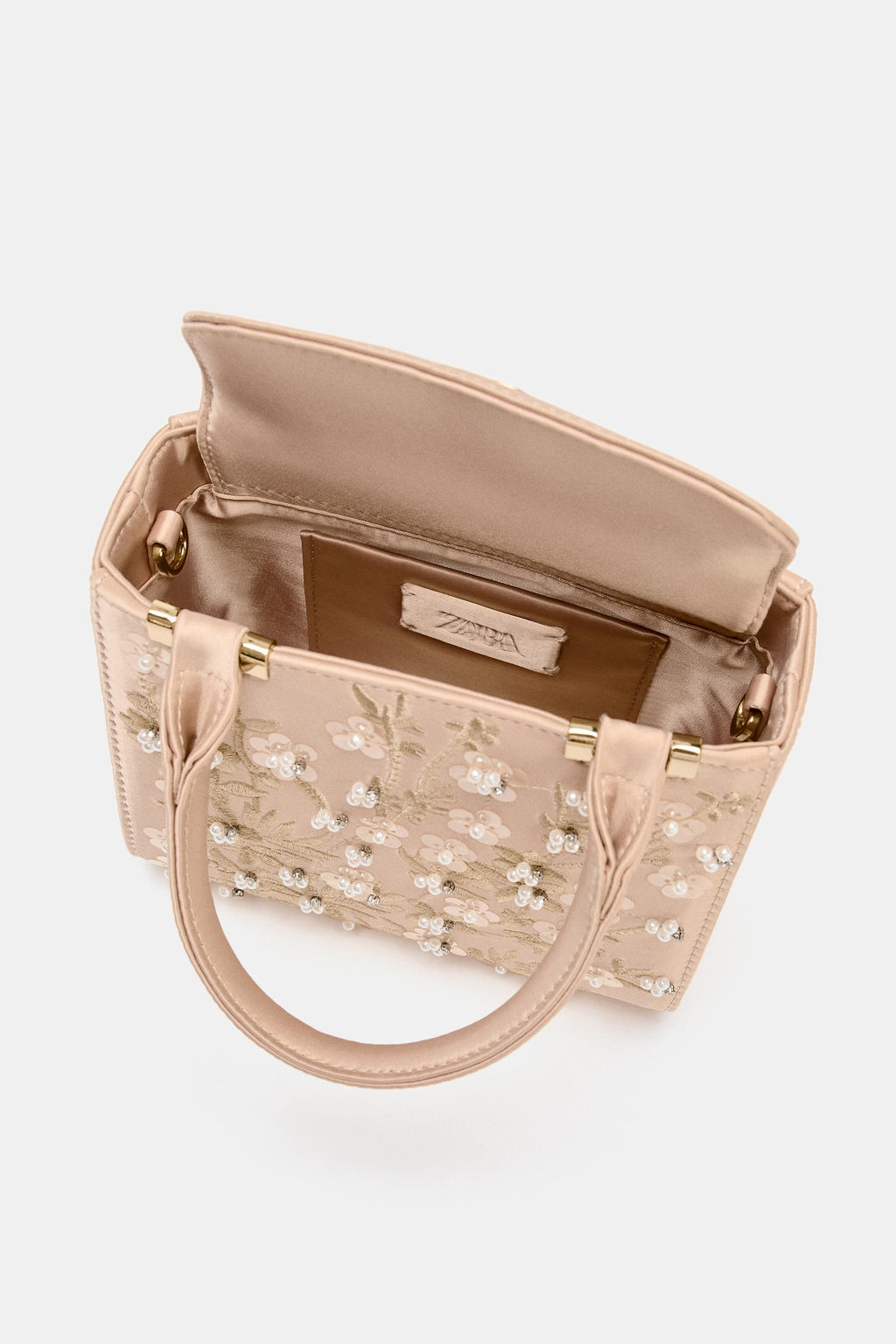 STRUCTURED EMBROIDERED HANDBAG - Zara фото 4