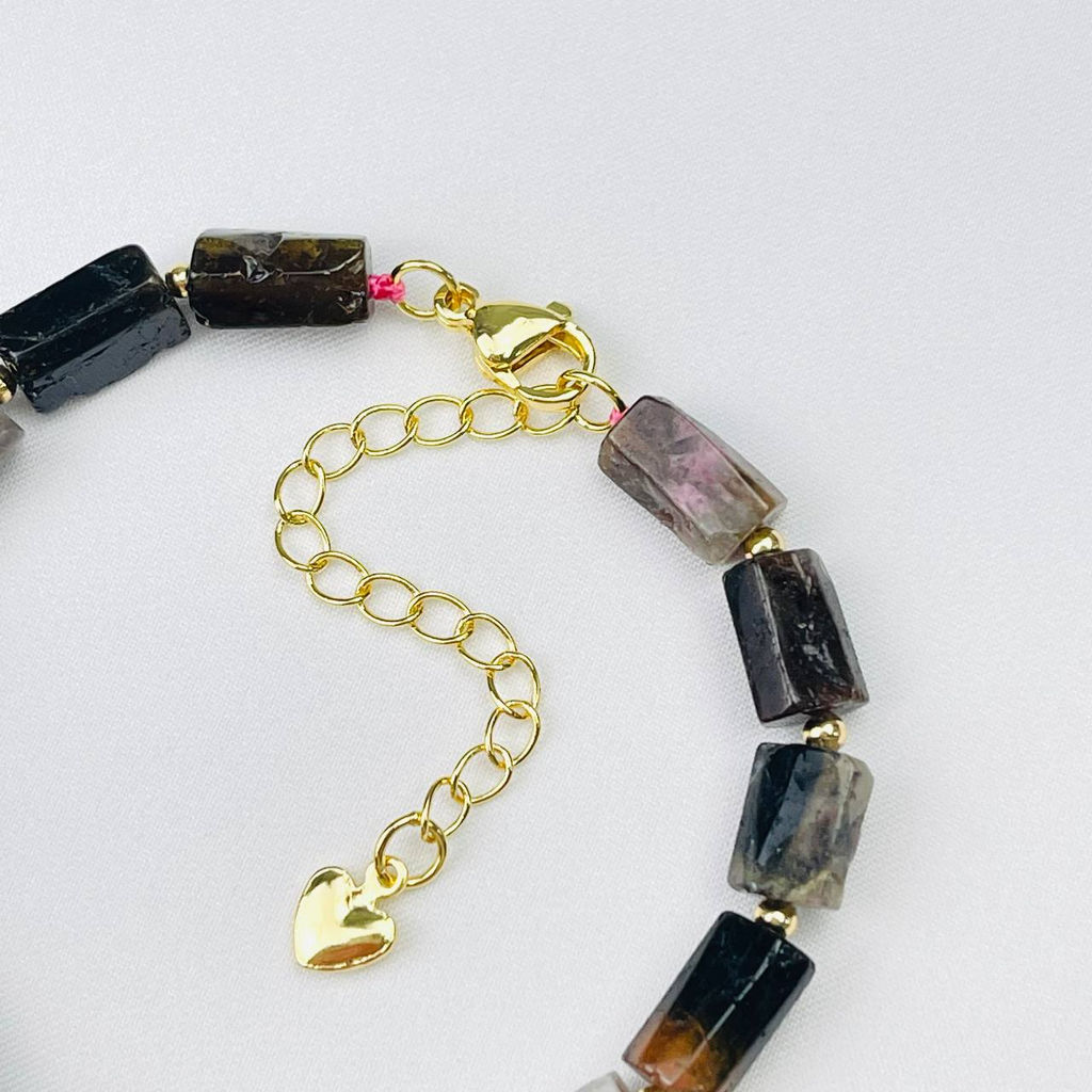 Браслет из Турмалина микс 16,5 см + - Радуга самоцветов фото 4