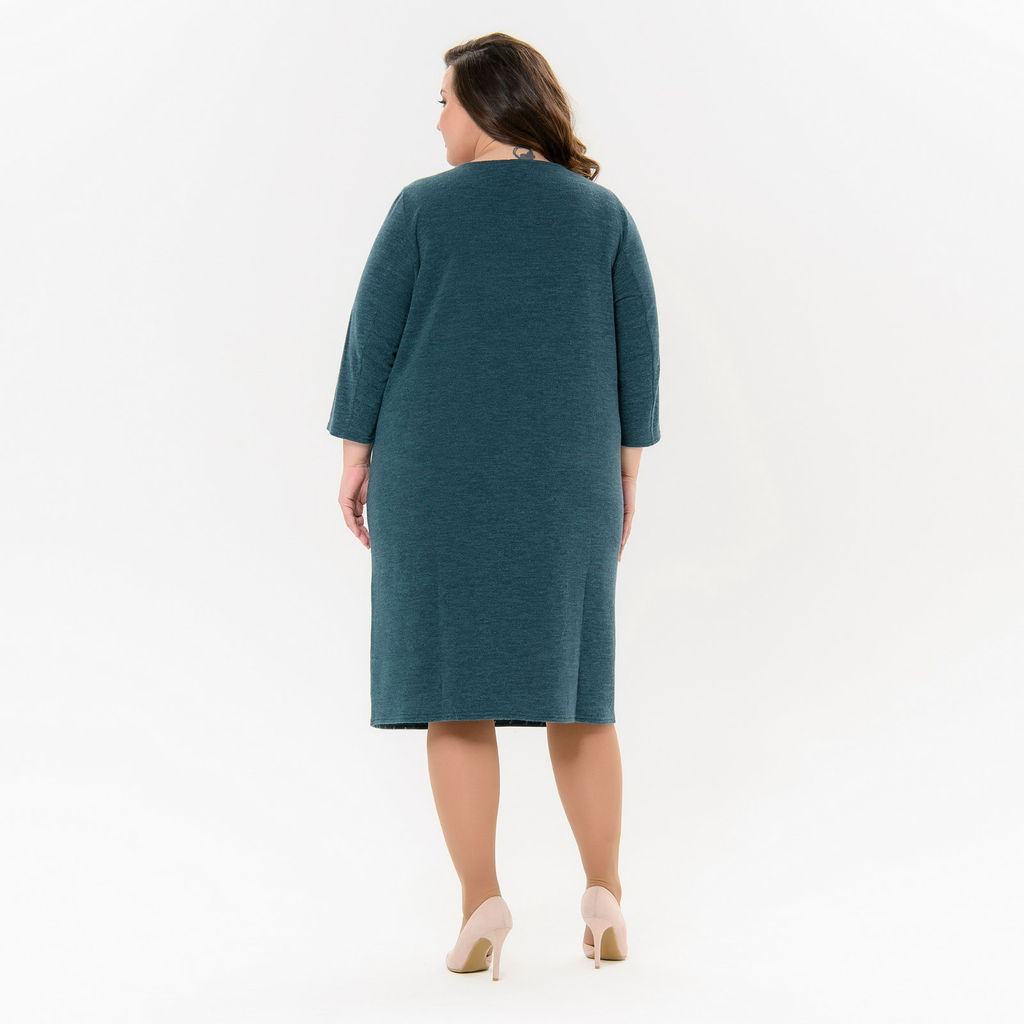 Платье из ангоры, изумруд