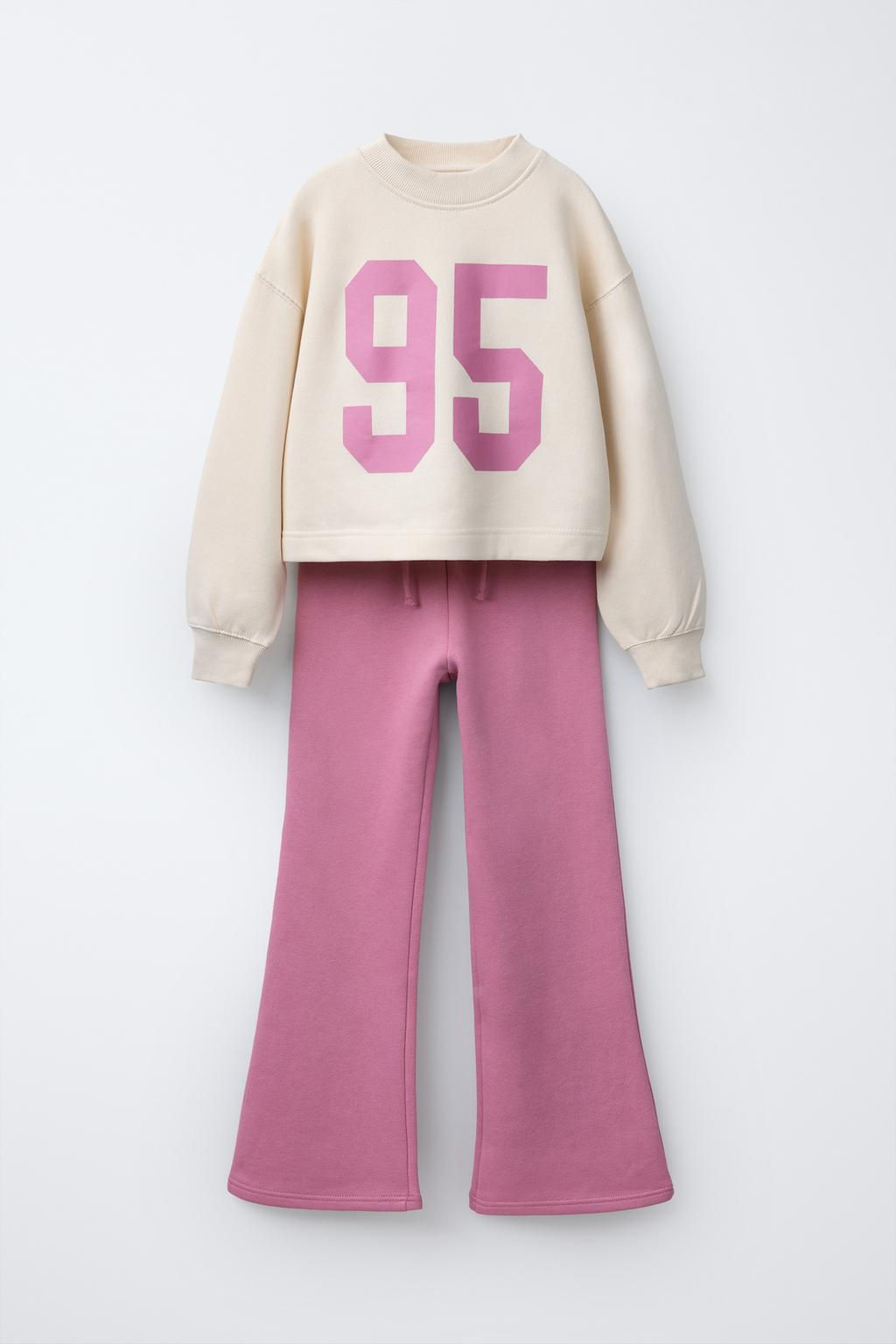 CROPPED SWEATSHIRT AND BELL BOTTOM TROUSERS SET - Zara фото 10