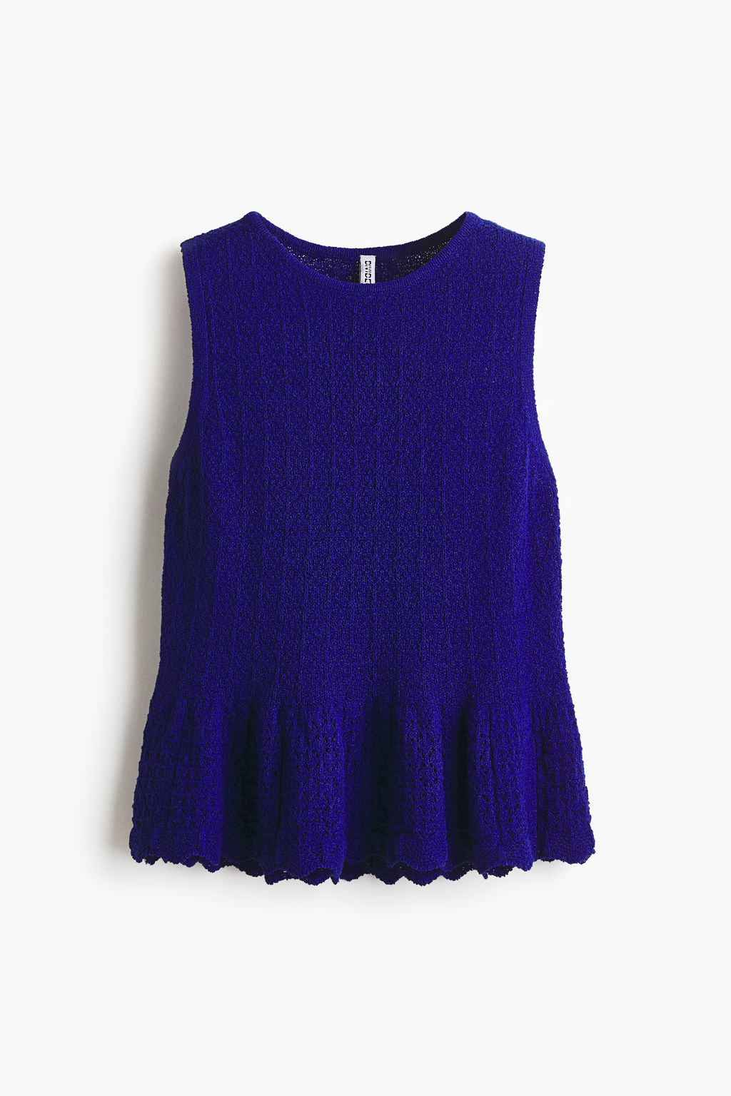 Top en punto pointelle con peplum - H&m фото 2