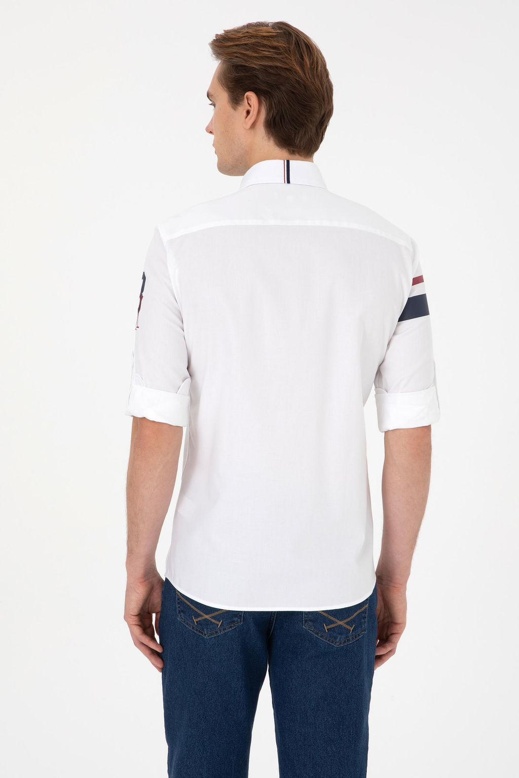 Erkek Beyaz Uzun Kollu G_mlek - U.s. polo assn фото 5