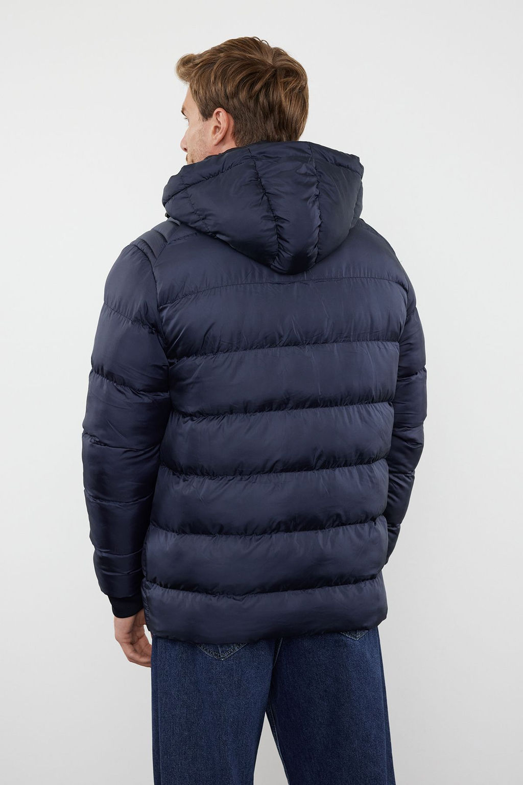 TRENDYOL MAN Lacivert Erkek Regular Fit Sisme K?sl?k Mont TMNAW25MO00002 - Trendyolmilla фото 5