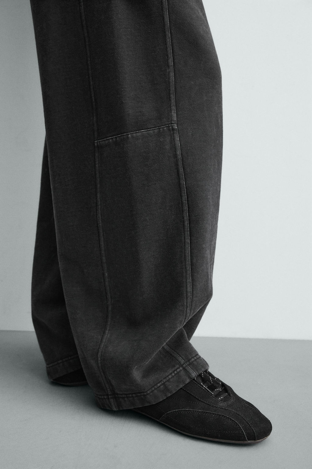 PANTAL?N JOGGER BALLOON FIT LAVADO / Antracita oscuro - Zara фото 6