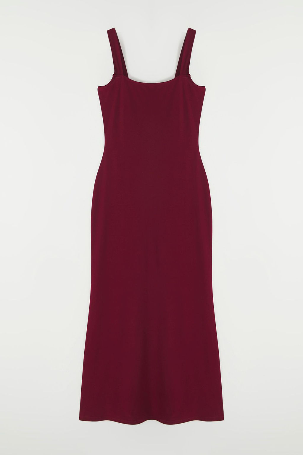 TRENDYOLMILLA Siyah Kal?n Ask?l? Fitted/Vucuda Oturan Esnek Orme Maxi Kalem Elbise TWOSS24EL00137  фото 9