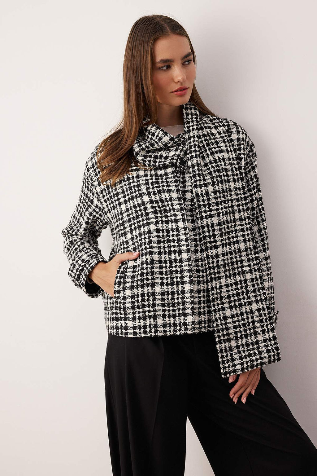 Cok Renkli Regular Kal?p Atk?l? Ekose Kase Mont TWOAW26MO00157 - Trendyolmilla фото 2