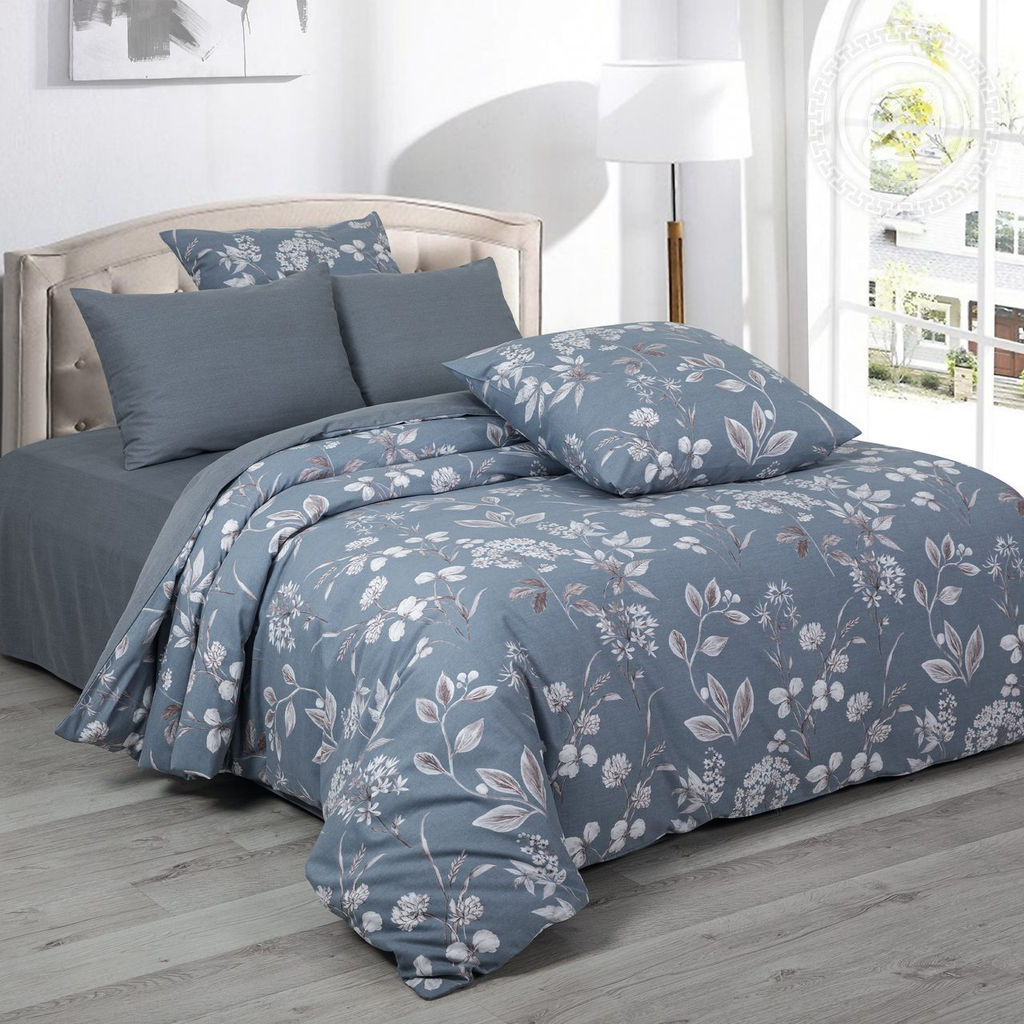 Руада Евро/Пододеяльник (молния): 1 шт.- 220*200; Простыня: 1 шт.- 260*240; Наволочка: 2 шт.- 70*70; Наволочка: 2 шт.- 50*70 Велюр Классик